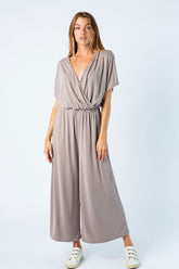 EN-JP90185-SURPLICE TOP WIDE LEG CROPPED JUMPSUIT