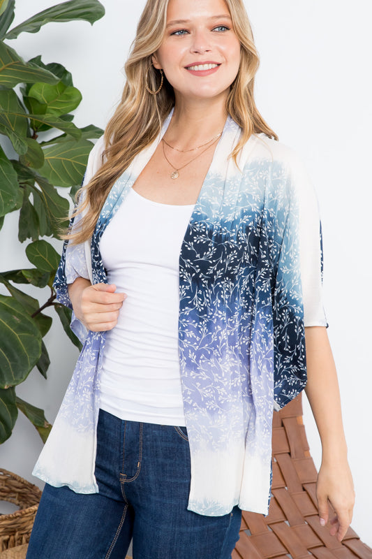 OMBRE TIE DYE KIMONO CARDIGAN