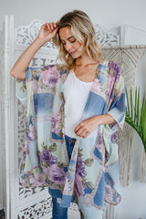 FLORAL CHIFFON KIMONO CARDIGAN