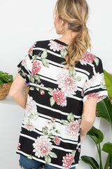 ALLOVER FLORAL CASUAL TOP