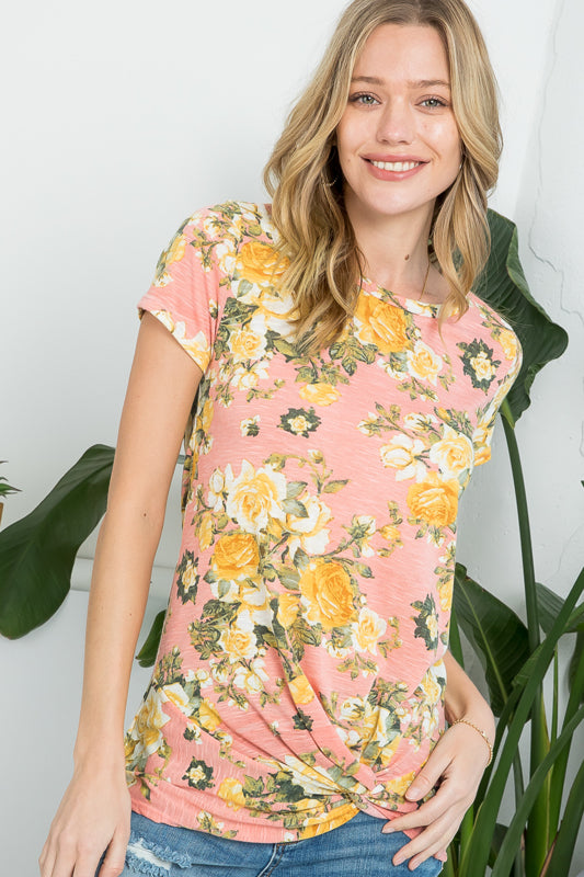 ALLOVER FLORAL CASUAL TUNIC TOP