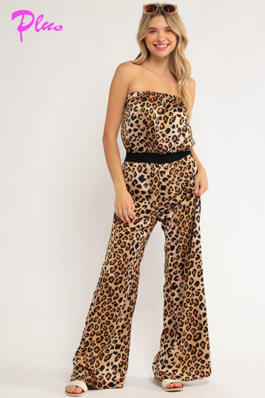 PRINTED PLUS JUMPSUIT