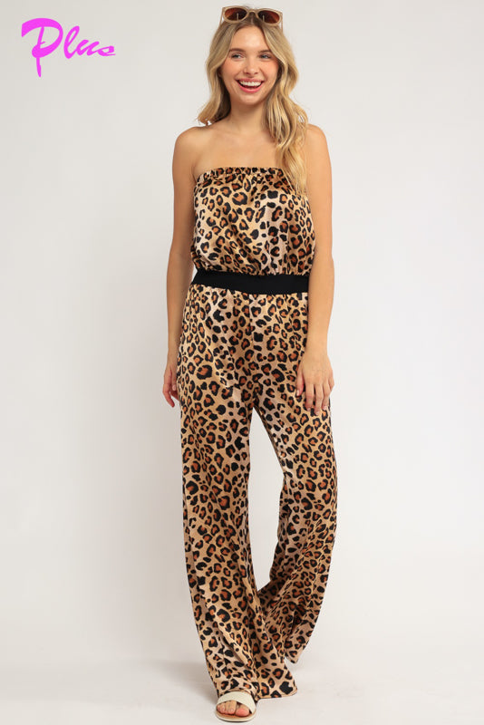 PRINTED PLUS JUMPSUIT