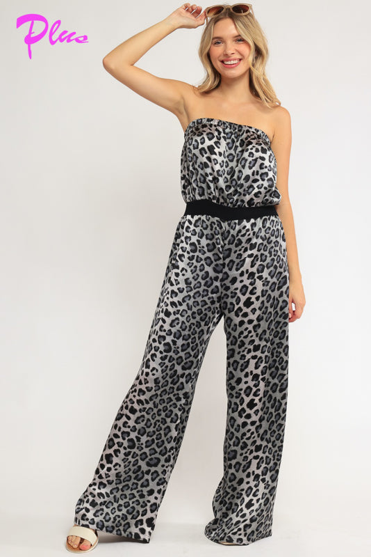 PRINTED PLUS JUMPSUIT