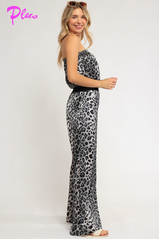 PRINTED PLUS JUMPSUIT