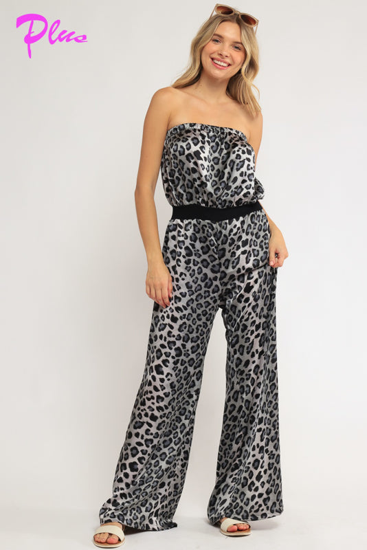 PRINTED PLUS JUMPSUIT