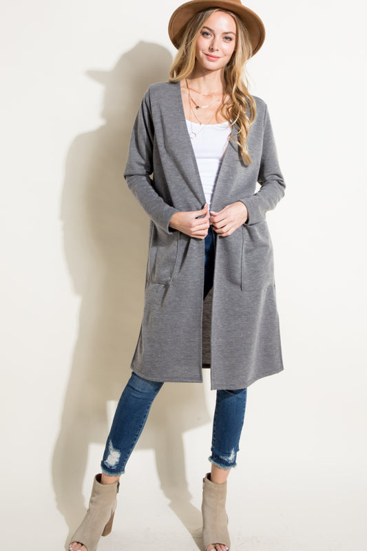 COZY POCKETS LONG CARDIGAN