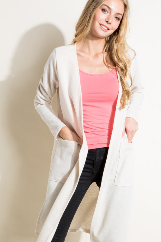 COZY POCKETS LONG CARDIGAN