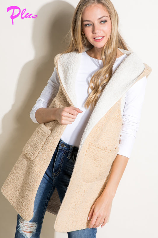 PLUS SHERPA LONG VEST