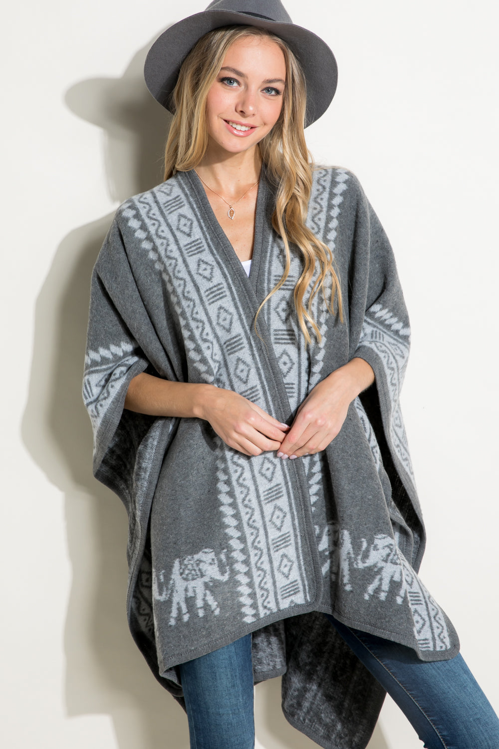 SOFT THICK PONCHO SHAWL CAPE