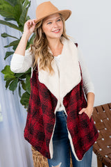 WARM CHECKER PLAID VEST