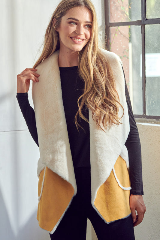 SUEDE FAUX VEST