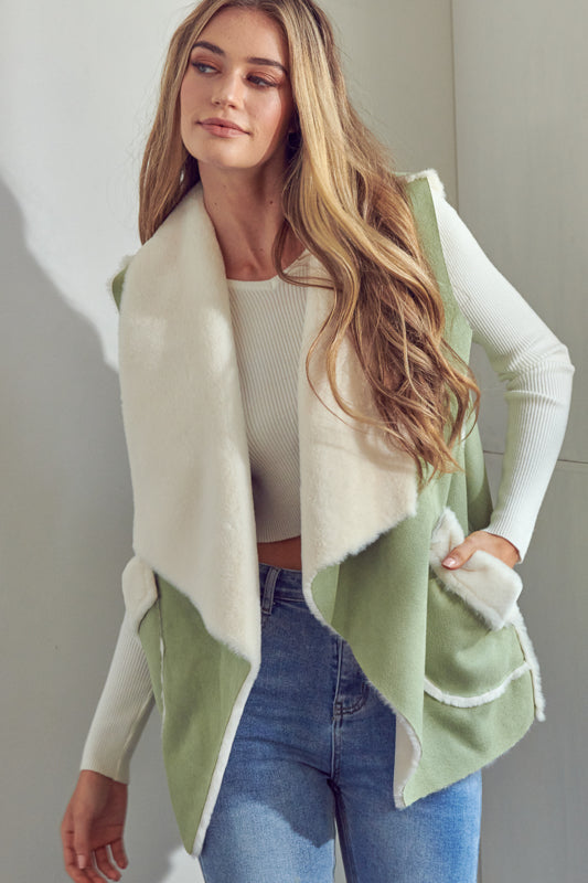 SUEDE FAUX VEST