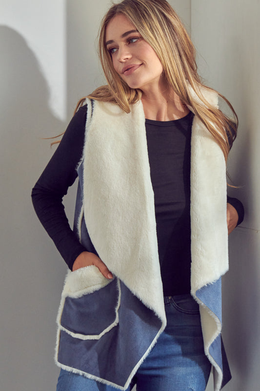 SUEDE FAUX VEST