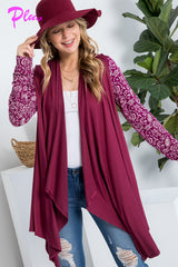 PLUS MIX MATCH CASCADE CARDIGAN