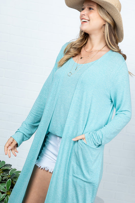 LONG SLEEVE POCKET CARDIGAN