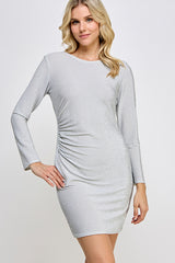 SPARKLY LUREX JERSEY BODYCORN MINI DRESS