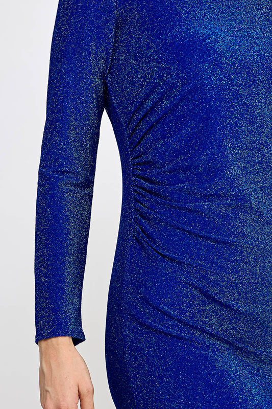 SPARKLY LUREX JERSEY BODYCORN MINI DRESS