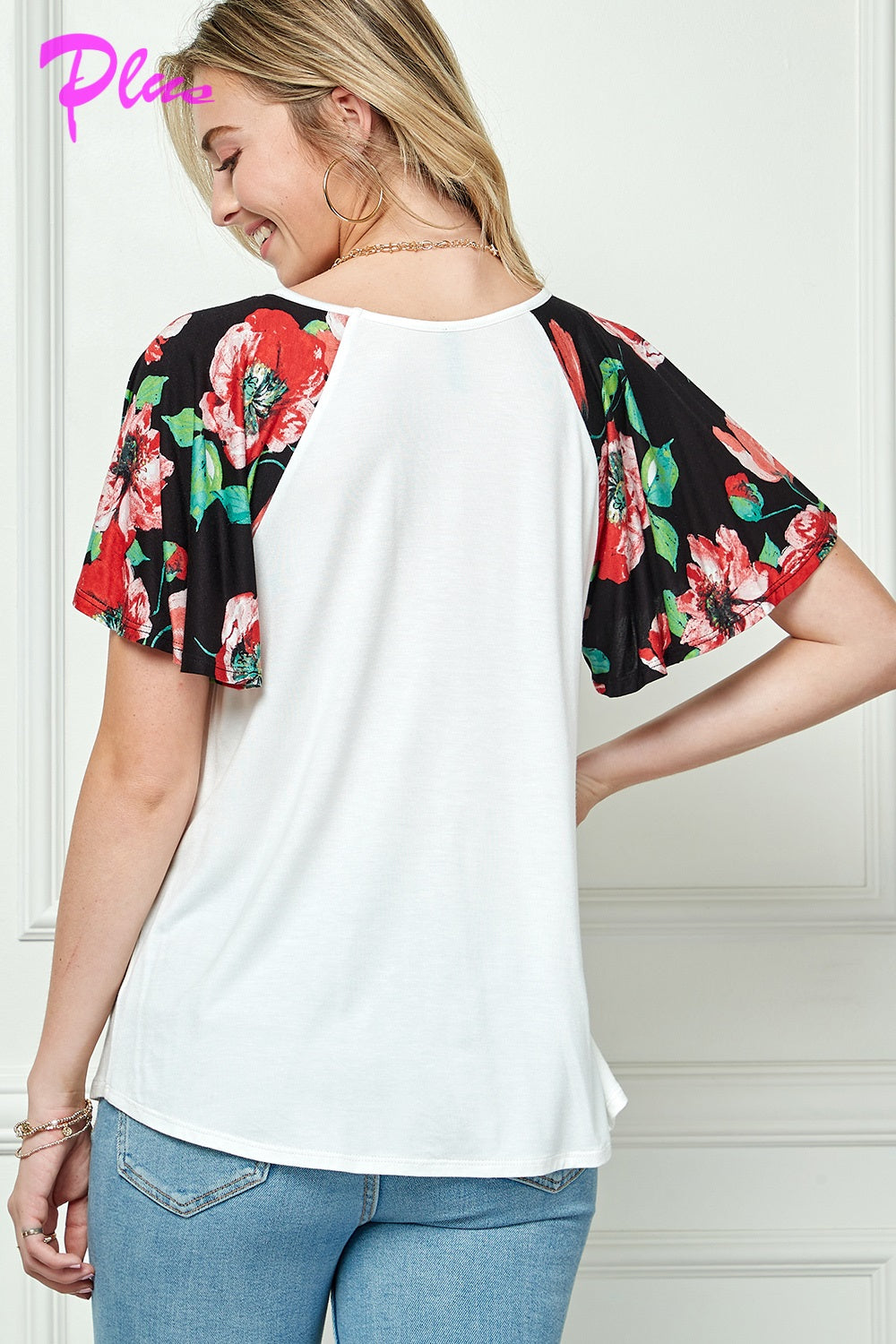 PLUS MIX AND MATCH FLARE SLEEVE TOP