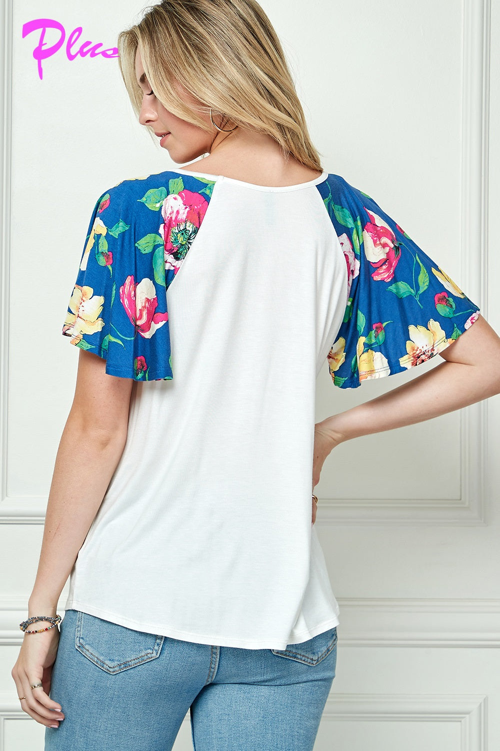 PLUS MIX AND MATCH FLARE SLEEVE TOP