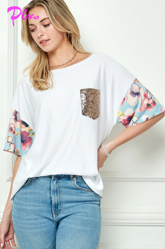 PLUS SEQUENCE POCKET BOXY TOP