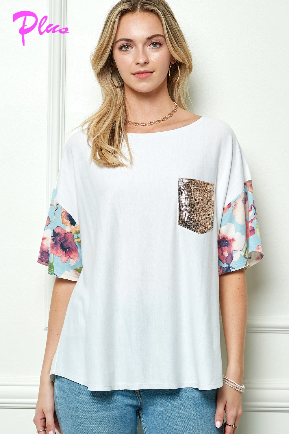 PLUS SEQUENCE POCKET BOXY TOP