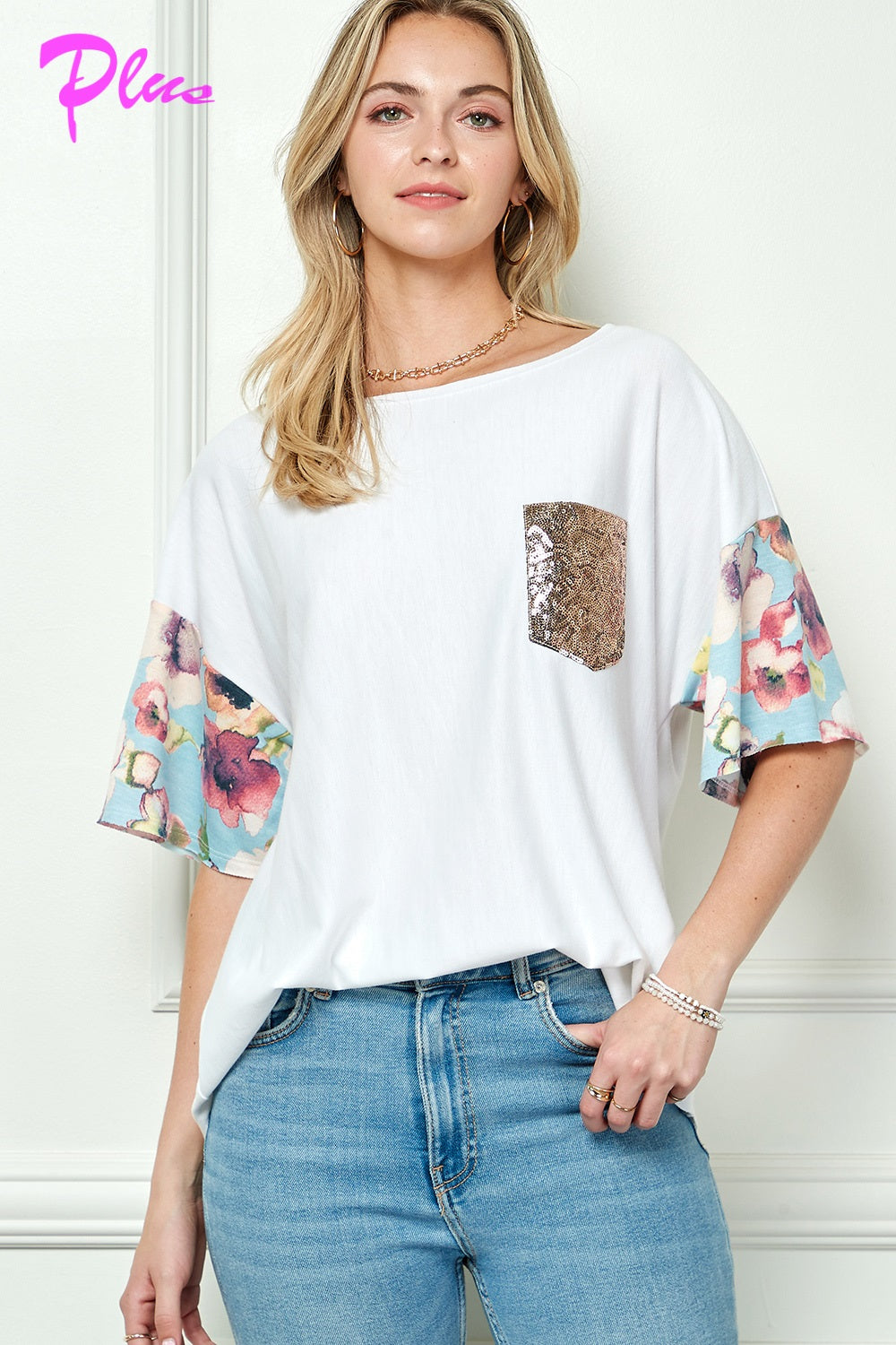 PLUS SEQUENCE POCKET BOXY TOP