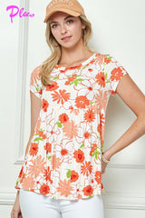 PLUS BABY DOLL SHORT SLEEVE TOP