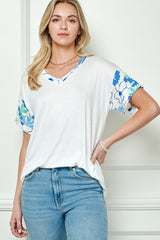 MIX AND MATCH V NECK BOXY TOP