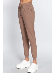 SI-11171 Two Tone French Terry Fitted Jogger Pants