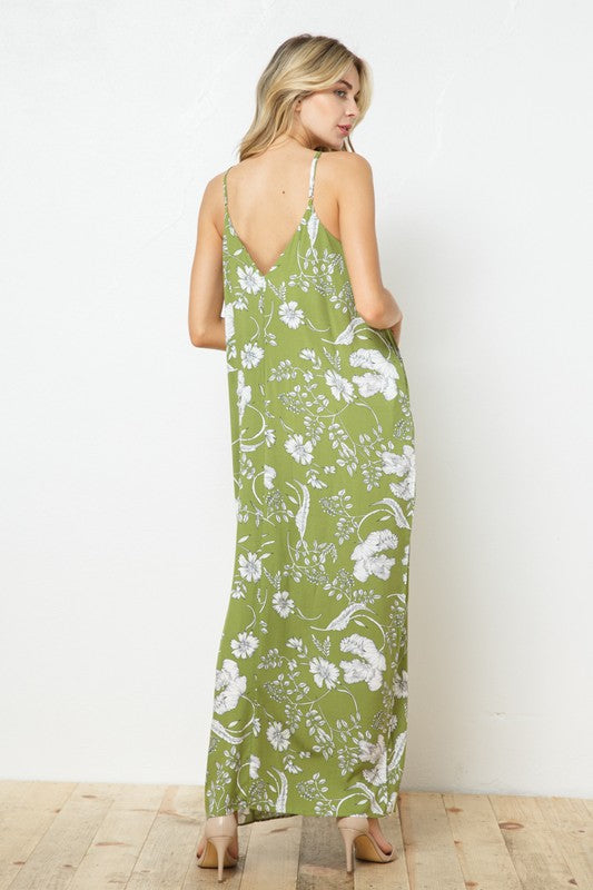 EN-A0213-PRINT MAXI DRESS WITH ADJUSTABLE STRAPS