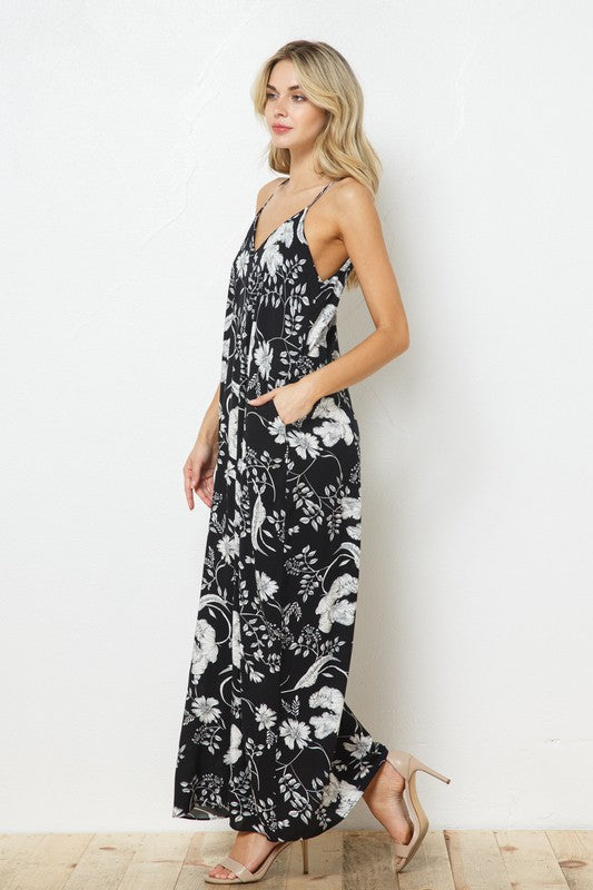 EN-A0213-PRINT MAXI DRESS WITH ADJUSTABLE STRAPS