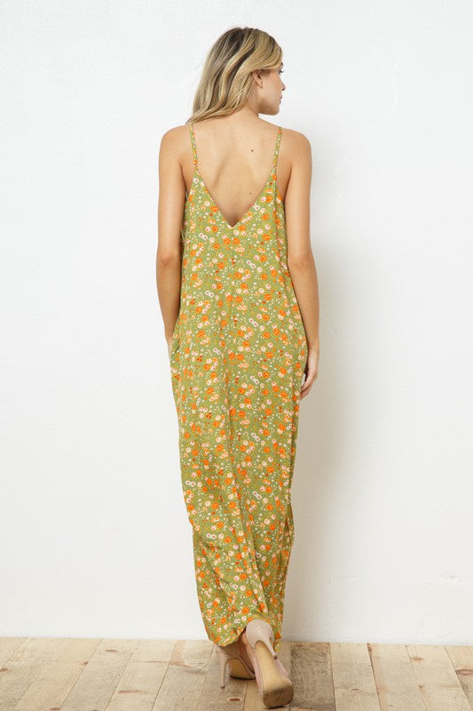 EN-A03553-PRINT MAXI DRESS WITH ADJUSTABLE STRAPS