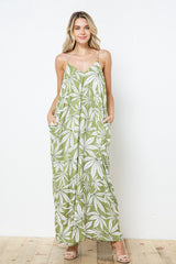 EN-A0228-PRINT MAXI DRESS WITH ADJUSTABLE STRAPS