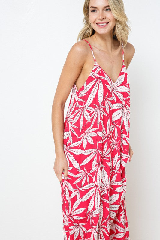 EN-A0228-PRINT MAXI DRESS WITH ADJUSTABLE STRAPS