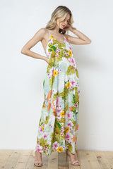 EN-A0141-PRINT MAXI DRESS WITH ADJUSTABLE STRAPS