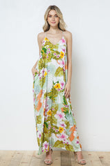 EN-A0141-PRINT MAXI DRESS WITH ADJUSTABLE STRAPS