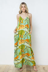 EN-A0134-PRINT MAXI DRESS WITH ADJUSTABLE STRAPS