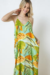 EN-A0134-PRINT MAXI DRESS WITH ADJUSTABLE STRAPS