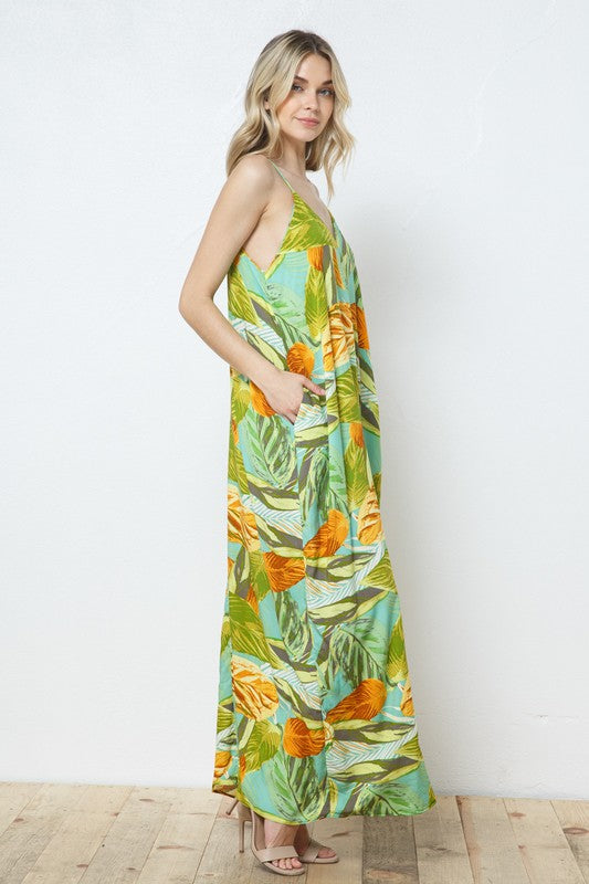 EN-A0134-PRINT MAXI DRESS WITH ADJUSTABLE STRAPS