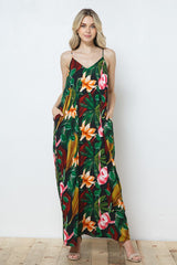 EN-A0131-PRINT MAXI DRESS WITH ADJUSTABLE STRAPS