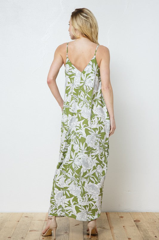 EN-A0212-PRINT MAXI DRESS WITH ADJUSTABLE STRAPS