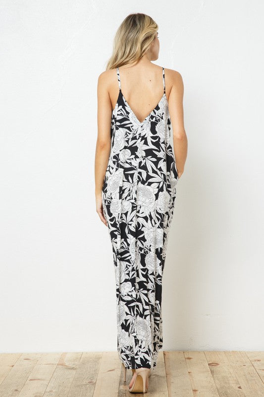 EN-A0212-PRINT MAXI DRESS WITH ADJUSTABLE STRAPS