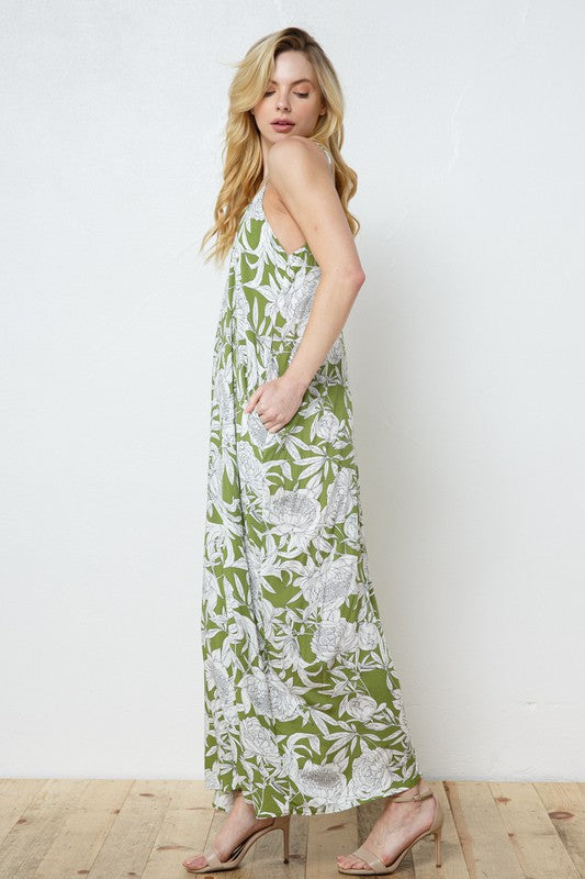 EN-A0212-PRINT MAXI DRESS WITH ADJUSTABLE STRAPS