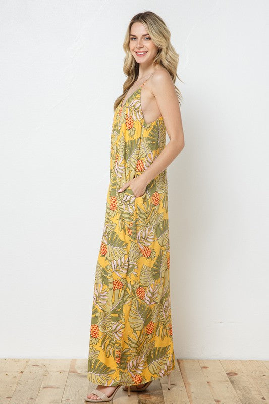 EN-A0406-PRINT MAXI DRESS WITH ADJUSTABLE STRAPS