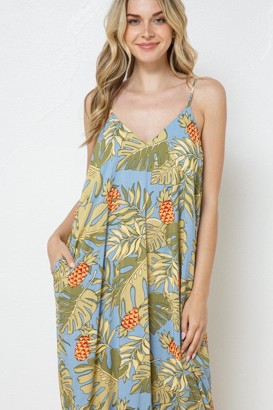 EN-A0406-PRINT MAXI DRESS WITH ADJUSTABLE STRAPS