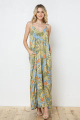 EN-A0406-PRINT MAXI DRESS WITH ADJUSTABLE STRAPS