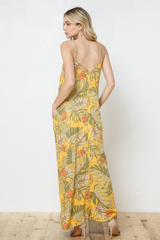 EN-A0406-PRINT MAXI DRESS WITH ADJUSTABLE STRAPS