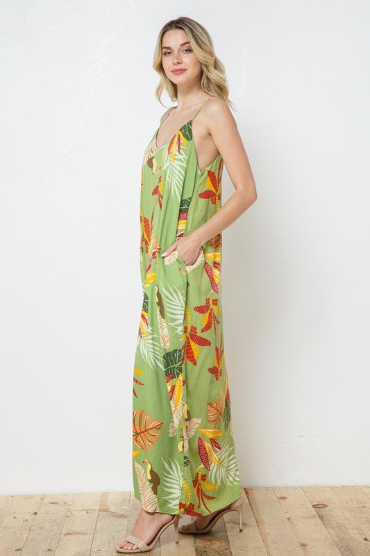 EN-A0504-PRINT MAXI DRESS WITH ADJUSTABLE STRAPS