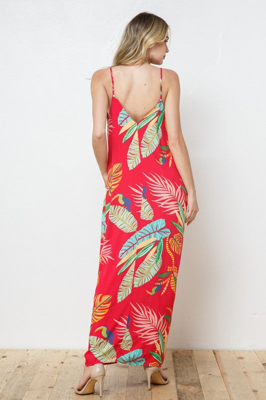 EN-A0504-PRINT MAXI DRESS WITH ADJUSTABLE STRAPS